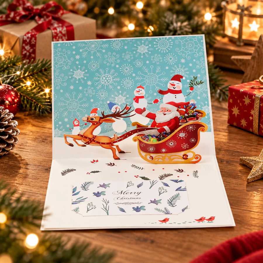 Carte de Noël pop-up en 3D